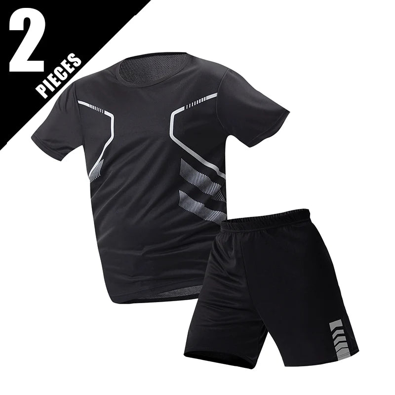 Footmaxldn Men's Quick-Dry Sports T-Shirt | Lightweight Crew Neck Running Tee