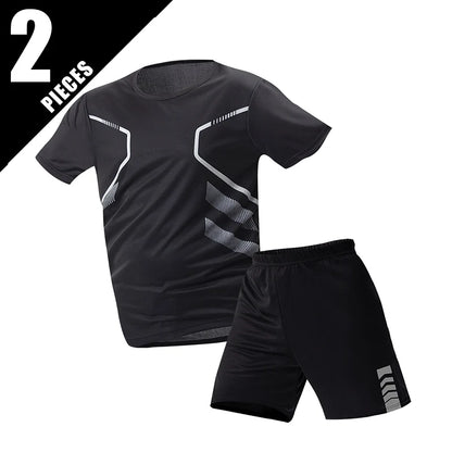 Footmaxldn Men's Quick-Dry Sports T-Shirt | Lightweight Crew Neck Running Tee