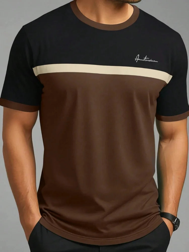 Footmax Men's Oversized Letter Print T-Shirt - Casual Summer Sports Tee - footmaxldn