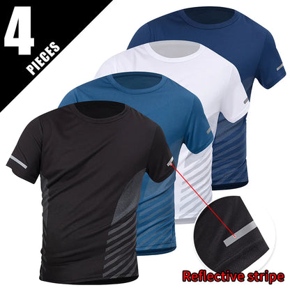 Footmaxldn Men's Quick-Dry Sports T-Shirt | Lightweight Crew Neck Running Tee