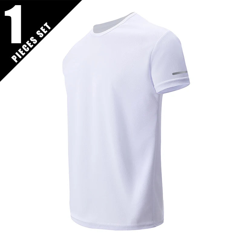 Footmaxldn Men's Quick-Dry Sports T-Shirt | Lightweight Crew Neck Running Tee