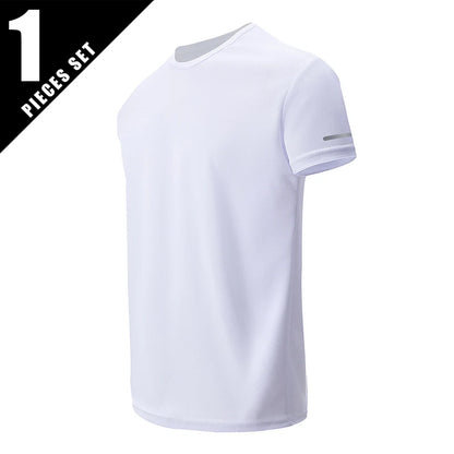 Footmaxldn Men's Quick-Dry Sports T-Shirt | Lightweight Crew Neck Running Tee