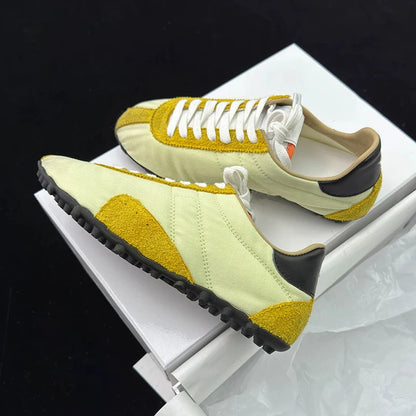 Footmaxldn Genuine Leather Lace-Up Casual Shoes