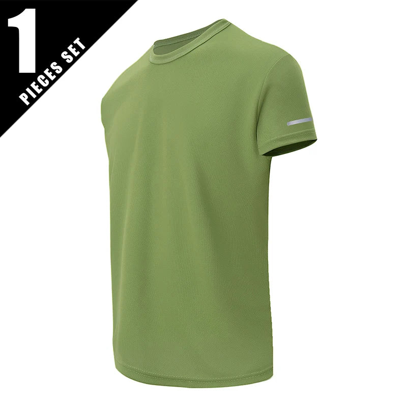 Footmaxldn Men's Quick-Dry Sports T-Shirt | Lightweight Crew Neck Running Tee