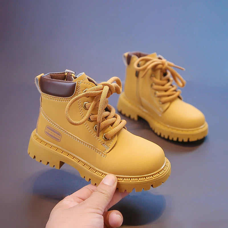 Footmax Kids Ankle Boots - Waterproof Non-Slip School Shoes for Boys - footmaxldn