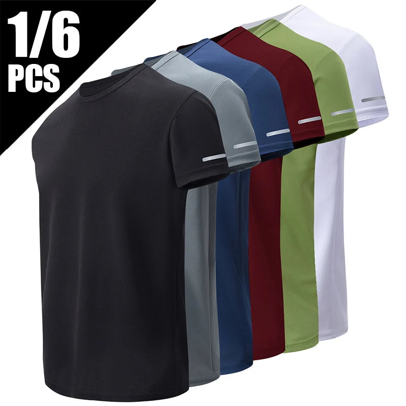 Footmaxldn Men's Quick-Dry Sports T-Shirt | Lightweight Crew Neck Running Tee