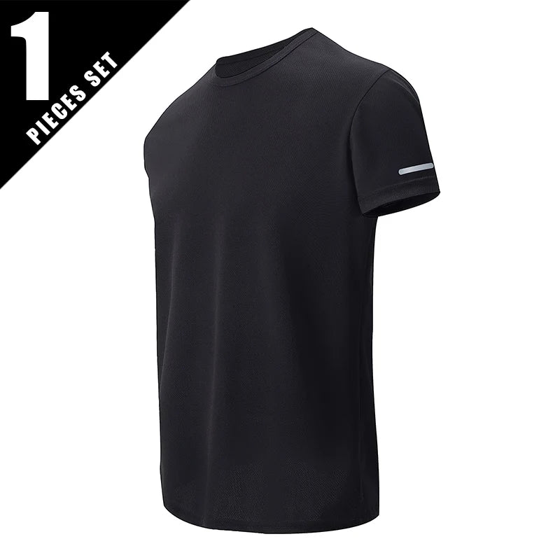 Footmaxldn Men's Quick-Dry Sports T-Shirt | Lightweight Crew Neck Running Tee