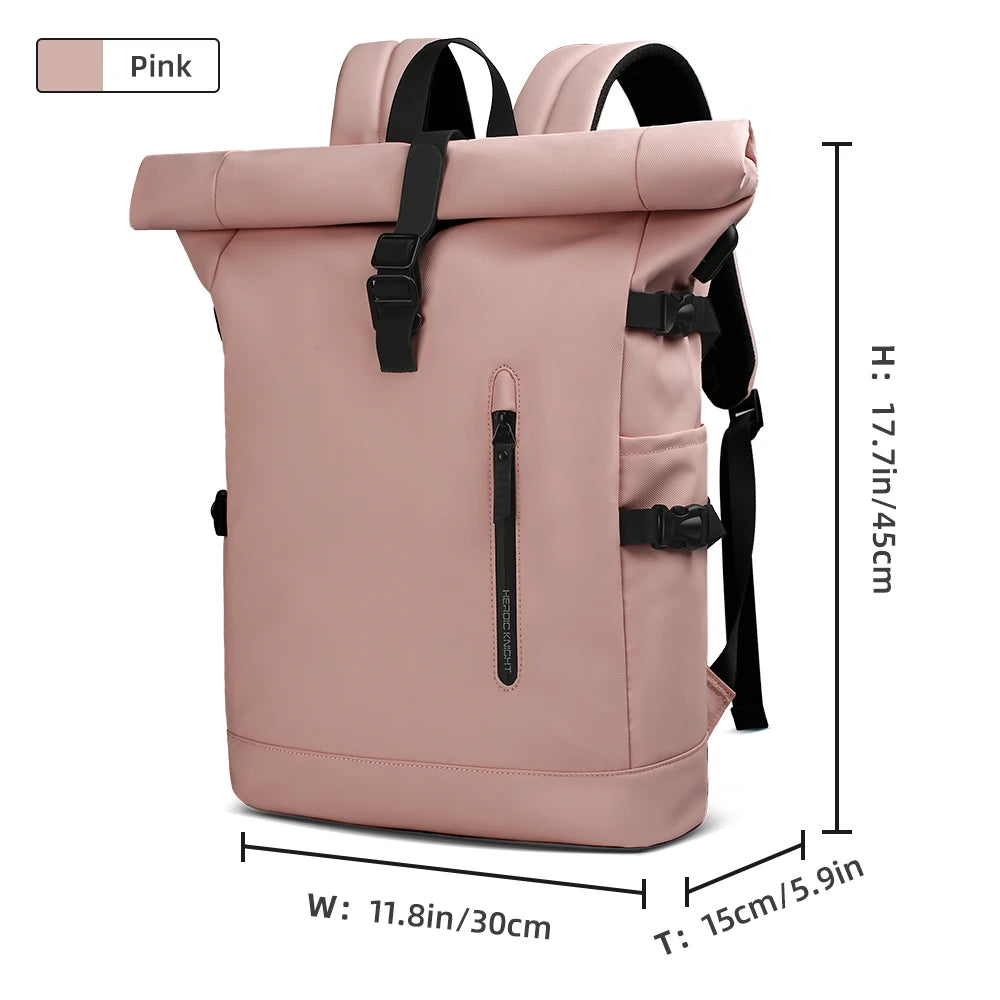 HK Expandable Travel Backpack Men Large Capacity Waterproof 15.6” Laptop Bag Hiking Rucksack Cycling Daypack Bag with USB Port - footmaxldn