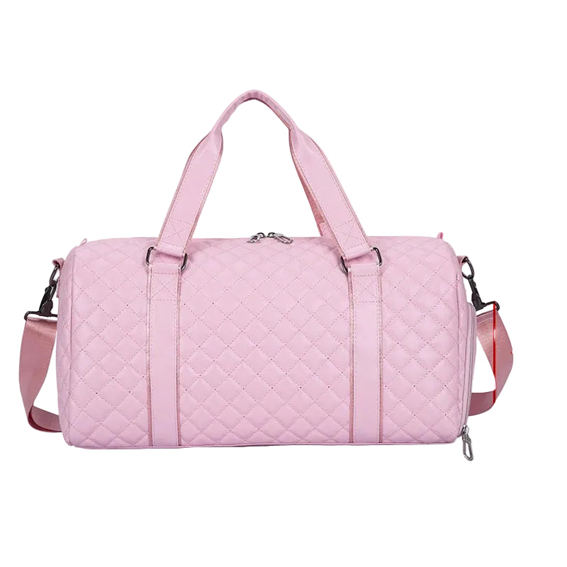 Footmax Women's PU Leather Gym Duffle Bag - Travel Tote with Shoe Compartment 20-35L - footmaxldn