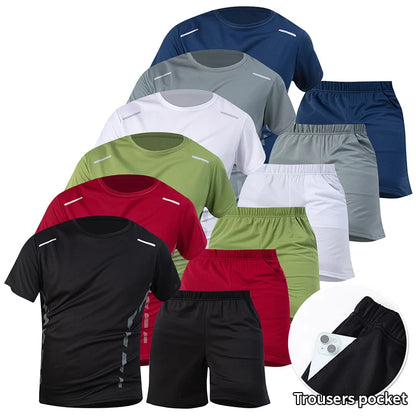 Footmaxldn Men's Quick-Dry Sports T-Shirt | Lightweight Crew Neck Running Tee
