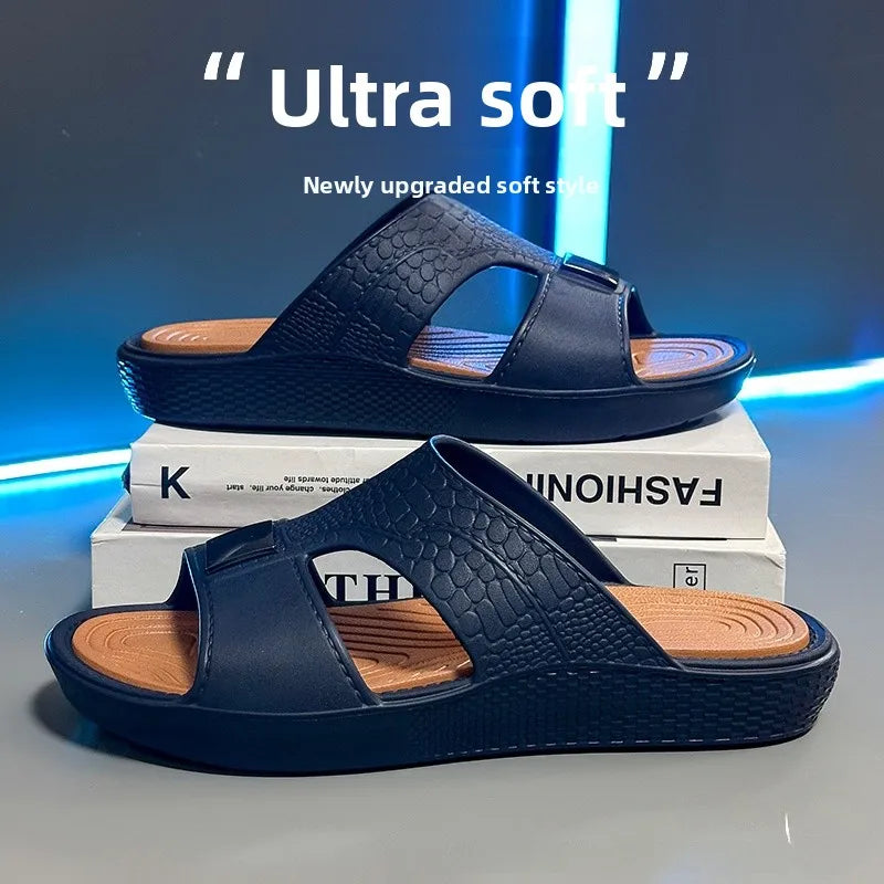 Footmaxldn Men's Slip-On Summer Sandals | Anti-Slip EVA Sole