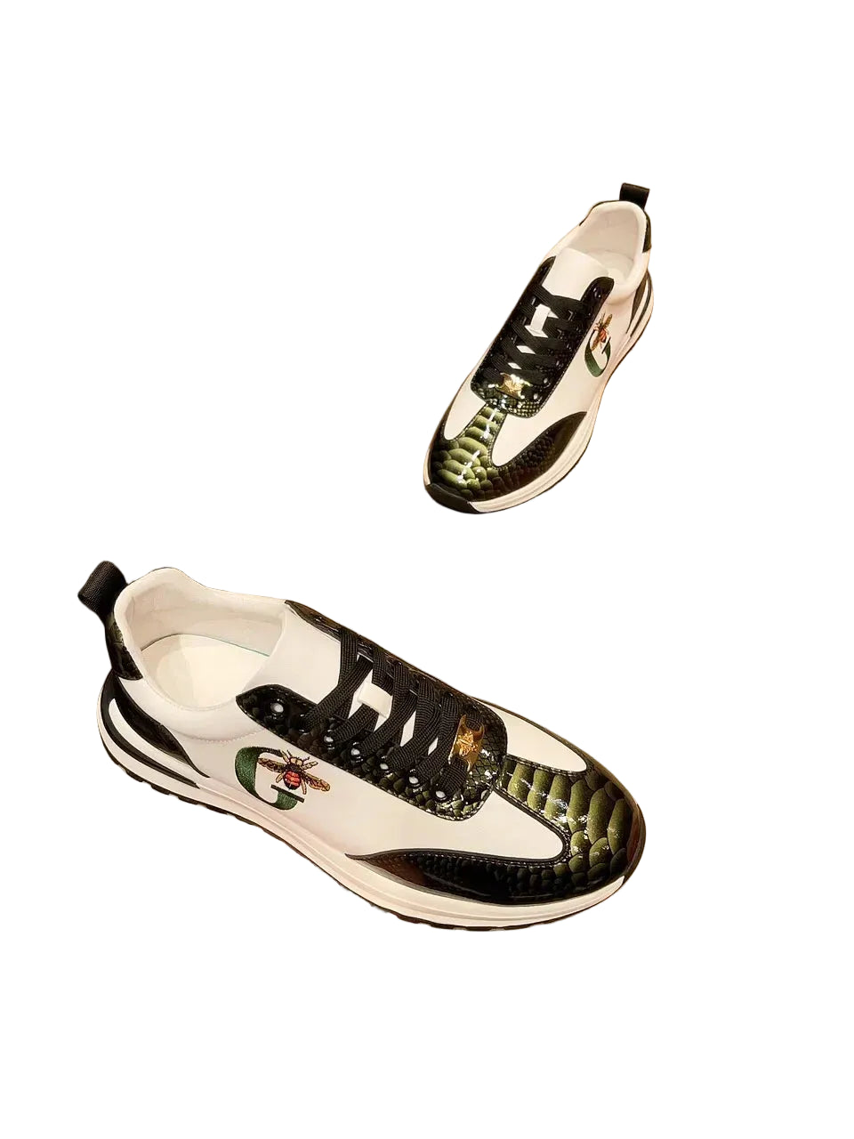 Men's Luxury Leather Sneakers - Footmaxldn Designer Casual Shoes - footmaxldn