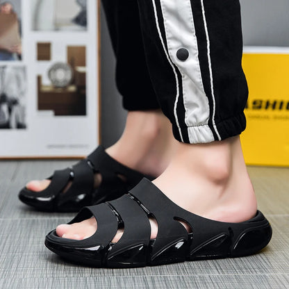 Footmaxldn Men's EVA Cushion Slides — Lightweight Outdoor & Beach Clogs