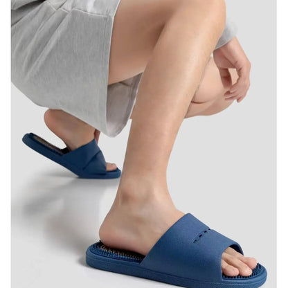 Men's Massage Slippers Anti-Slip Indoor Home Batoom Bathing Sandals Simple Sle PVC Material Comfortable Summer Slippers - footmaxldn