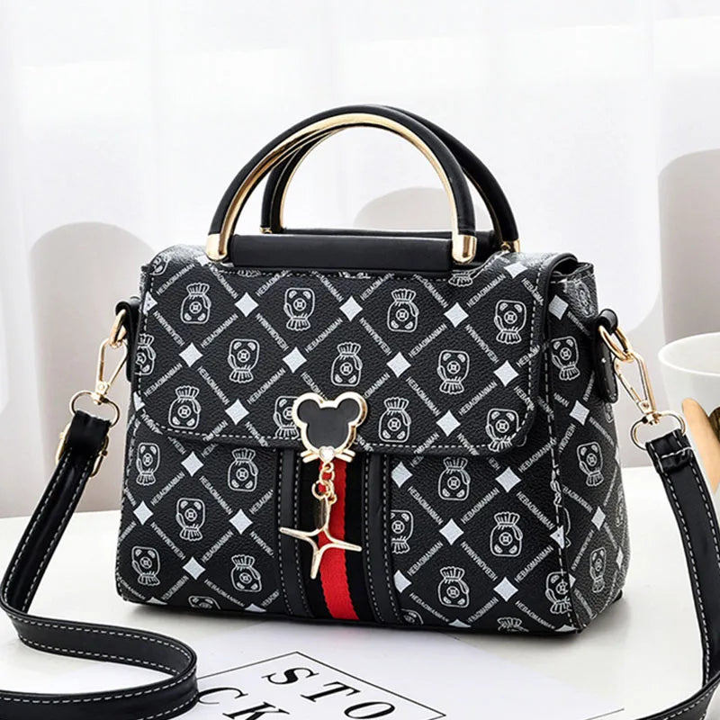 Footmaxldn Women’s Printed Top Handle Crossbody Bag