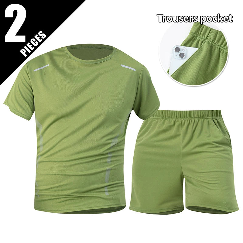 Footmaxldn Men's Quick-Dry Sports T-Shirt | Lightweight Crew Neck Running Tee