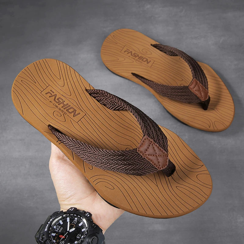 Footmax Men's Platform Flip Flops - Summer Beach Sandals 2024 - footmaxldn