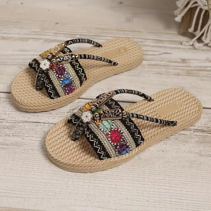 2026 Summer New Women's Flat Sandals Outdoor Toeless Fashion Lightweight Casual Slides - footmaxldn