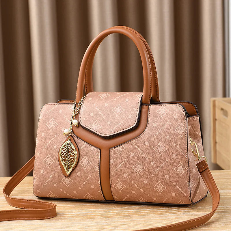 High Quality Leather Printing Handbags Purses Designer Women Bags Large Capacity Shoulder Crossbody Tote Bag New Trend Sac Women - footmaxldn
