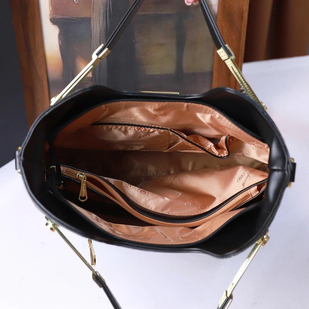 Snake Pattern Leather Handbag - Elegant Shoulder Bag for Women | footmaxldn - footmaxldn