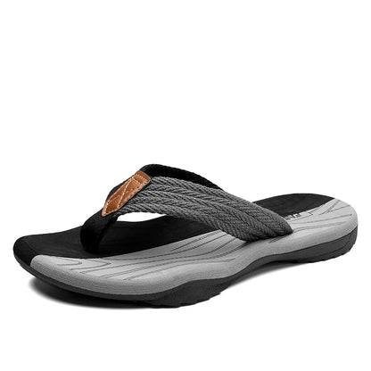 FootMax Men's Beach Flip Flops - Comfortable Outdoor Sandals Size 39-46 - footmaxldn