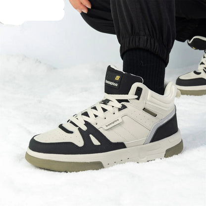 Footmaxldn Men's Winter High-Top Sneakers | Plush Warm Cotton Casual Shoes - footmaxldn