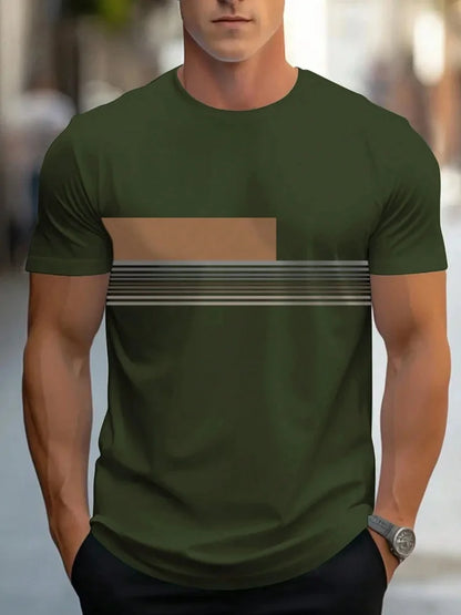 Footmax Men's Oversized Letter Print T-Shirt - Casual Summer Sports Tee - footmaxldn