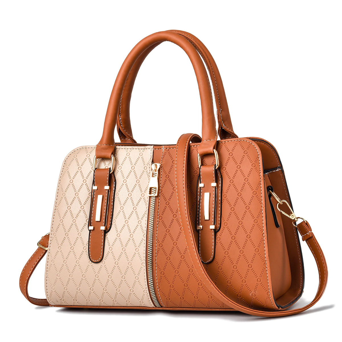 Women's Two-Tone Top Handle Bag | Footmaxldn - footmaxldn