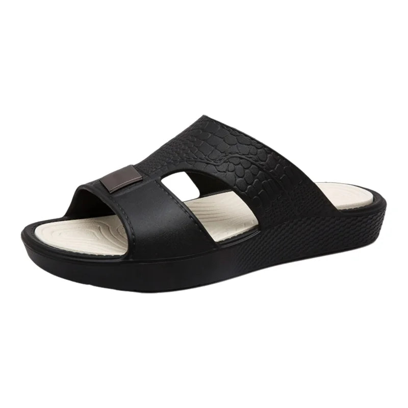 Footmaxldn Men's Slip-On Summer Sandals | Anti-Slip EVA Sole