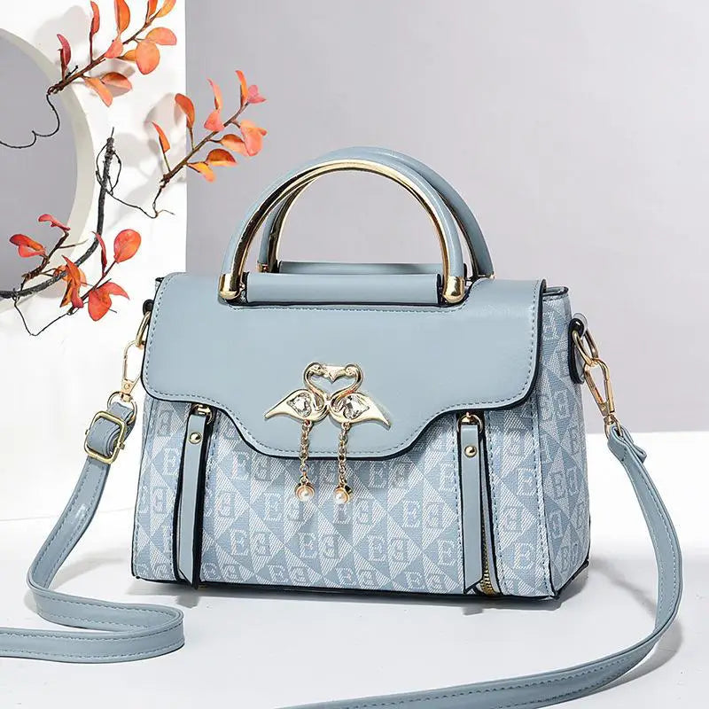 High Quality Bags Fashion Print Leather Shoulder Bag Luxury Design Shoulder Bag Elegant Small Square Bag - footmaxldn