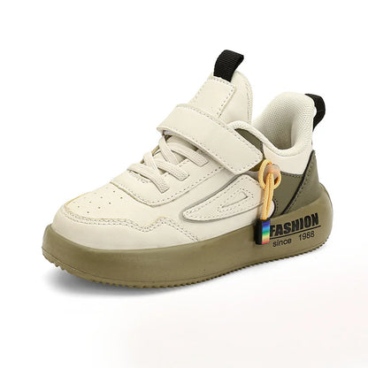Kids' Leather Velcro Trainers | Lightweight Unisex Sneakers for Boys & Girls
