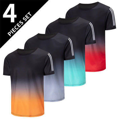 Footmaxldn Men's Quick-Dry Sports T-Shirt | Lightweight Crew Neck Running Tee