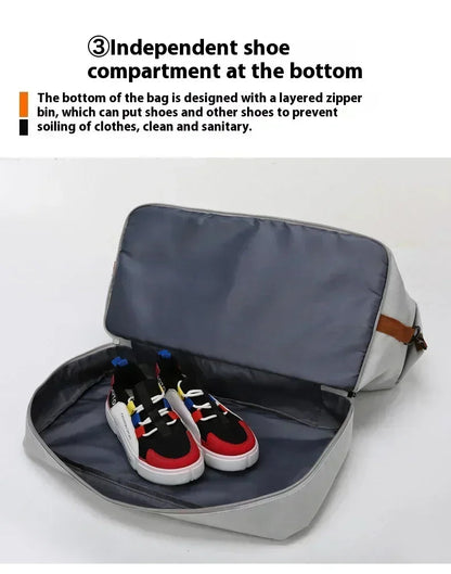 Large Capacity Travel Gym Bag Short-distance Luggage Portable Fitness Bags Shoulder Crossbody Handbags Men's Sports Waterproof B - footmaxldn