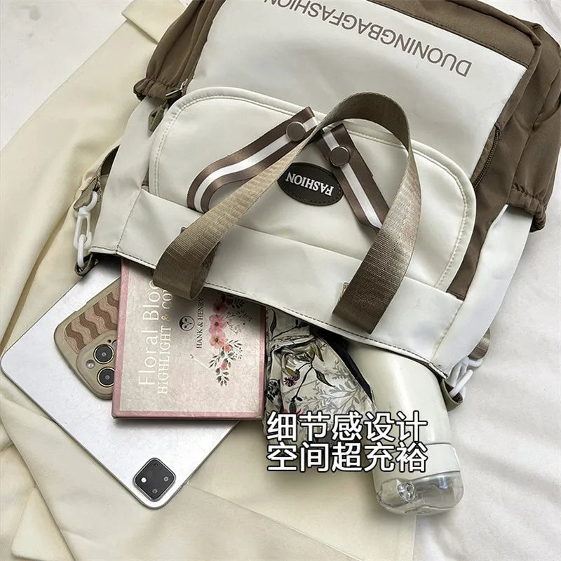 Women's Tote Bag, Large Capacity Daily Handbag, Travel Bucket Shoulder Bag, Fashion Messenger Bag,Campus School Bags Satchel - footmaxldn