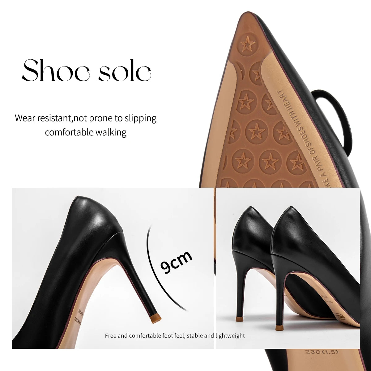 Footmax Women's High Heel Party Shoes - 9cm Pointed Metal Buckle Carnival Heels - footmaxldn