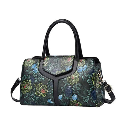 2024 New Retro Print Boston Pillow Bag Large Capacity One Shoulder Handheld Crossbody Bag High Quality Luxury Women's Handbag - footmaxldn