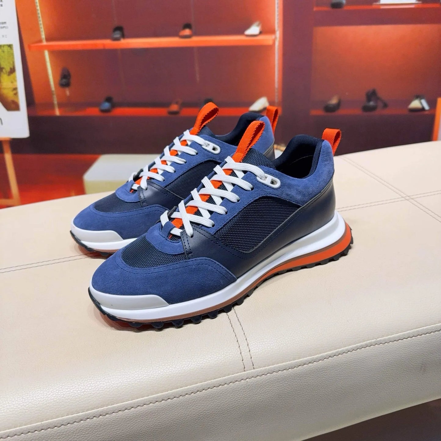 Fashionable Casual Men's Shoes Trendy Dad Sneakers Sporty Flat Heel Rubber Sole Winter Summer Spring Autumn Wear Resistant - footmaxldn