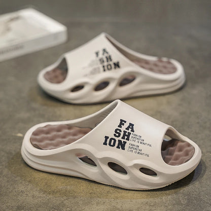 FootMax Men's Summer Sports Slippers - Non-Slip Breathable Outdoor Slides - footmaxldn