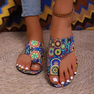 2025 Summer New Women's Sandals Correct Toes Outdoor Casual Open Toe Flat Shoes Plus Size Women's Sports Flip flops - footmaxldn