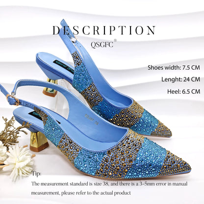 Footmaxldn Crystal Slingback Heels & Matching Clutch