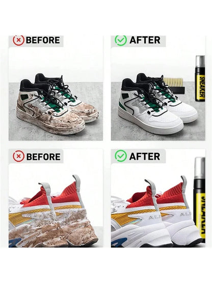Footmax Shoe Cleaner Kit - Professional Cleaning Brushes & Solution for Sneakers