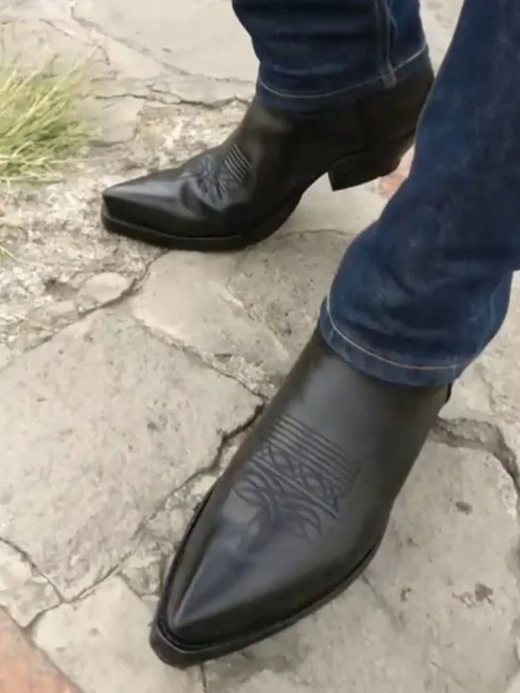 Men’s Pointed-Toe Chelsea Boots with Zip