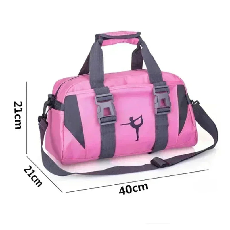 Footmax Waterproof Yoga Fitness Bag for Women - Nylon Training Shoulder Crossbody Gym Duffel 20-35L - footmaxldn