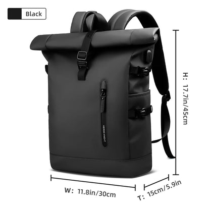 HK Expandable Travel Backpack Men Large Capacity Waterproof 15.6” Laptop Bag Hiking Rucksack Cycling Daypack Bag with USB Port - footmaxldn