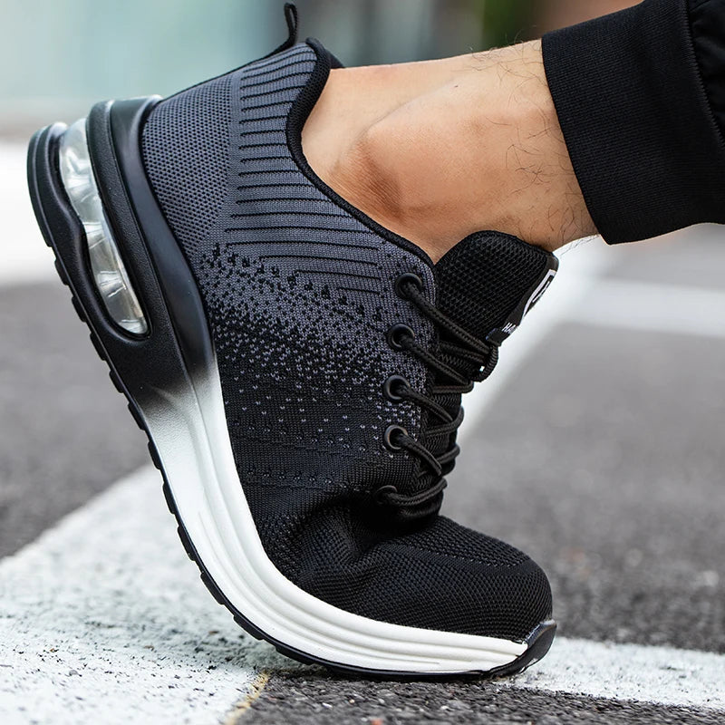 Footmax Steel Toe Safety Work Shoes - Anti-Smash Protective Boots Men Women - footmaxldn