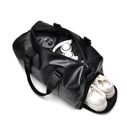 Footmax Large Travel Gym Bag - Wet Dry Separation with Shoe Compartment - footmaxldn