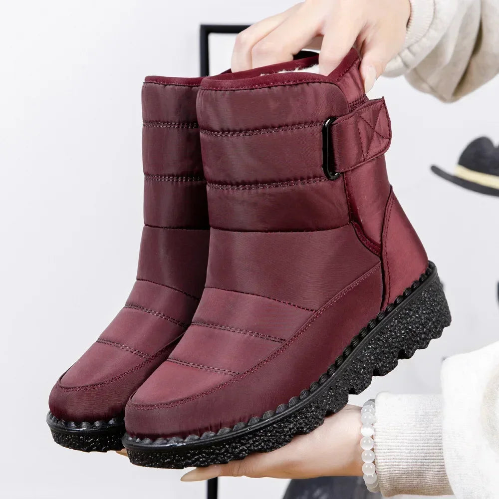 Footmax Waterproof Winter Boots Women - Faux Fur Snow Boots 2025 - footmaxldn