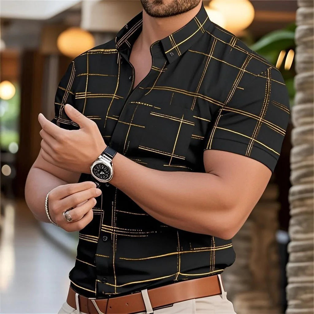 Footmax Men's Business Casual Short Sleeve Shirt - Comfortable Button Up in 16 Colors