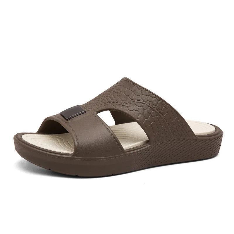 Footmaxldn Men's Slip-On Summer Sandals | Anti-Slip EVA Sole