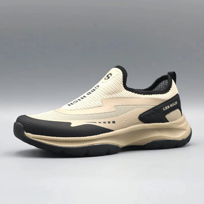 Footmax Men's Waterproof Slip-On Hiking Shoes - Lightweight & Anti-Slip